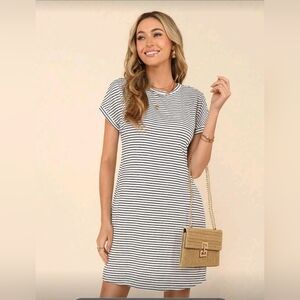 4 For $20 SHEIN Black and White Striped Tshirt